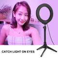 PULUZ 6.2" 16cm Dimmable 8-color RGBW LED Circular Photography Light 