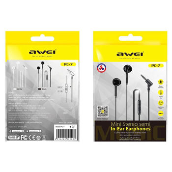 Awei PC-7 Ακουστικά In-ear Handsfree Μαύρο