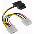 Inline 29679 Sata Power to 3 x Molex ( 3x5.25FEM ) 0.15m 