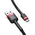 BASEUS KLF Series Woven 3m 2A Micro USB Charge Cable - Red/Black