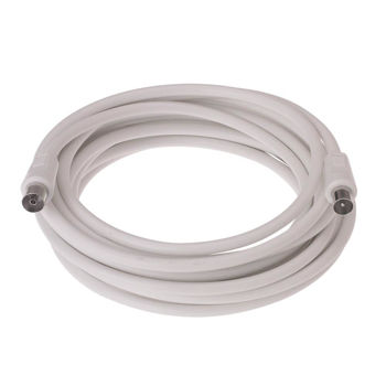 SGL TV Coaxial antenna cable RF male - RF female, 90dB, 5.0m white