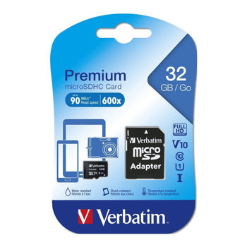 Verbatim 44083 Micro SDHC 32GB - Class 10 with adapter