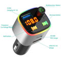 P1 Bluetooth 5.0 handsfree QC3.0+Type-C PD 18W car charger Radio music kit fm transmitter car mp3 player bluetooth mp3 car