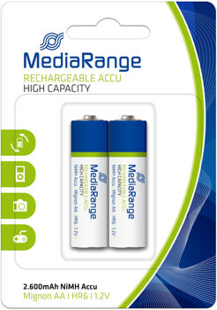 MediaRange Επαναφορτιζόμενες Μπαταρίες MediaRange High Cap. NiMH Accus AA 1.2V (HR6) (2 Pack) (MRBAT123)