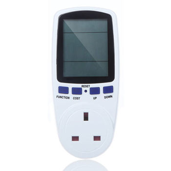  Single Socket POWER METER -AC 230-250V 50Hz Max 13A LCD Display Energy Meter Watt Volt Voltage Power Analyzer Automatic Electricity Monitor Analyzer Power 