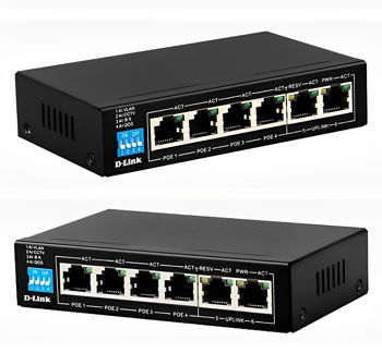 D-LINK 6-Port 10/100 Long Range PoE+ Surveillance Switch DES-F1006P-E