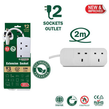 GK POWER (01) EXTENSION 2M 2 WAY NO SWITCH